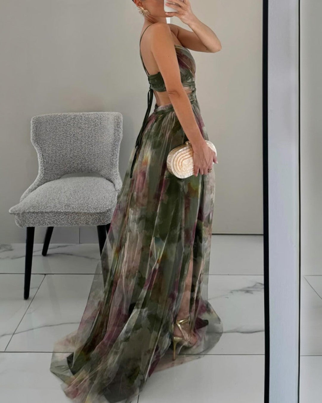 Giselle | Elbűvölő maxi ruha virágmintával