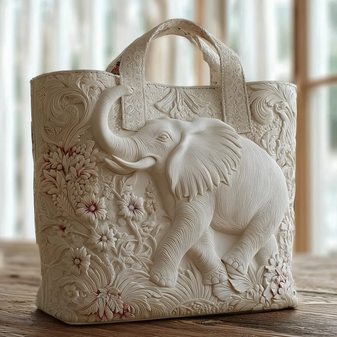 Borsa Artigianale con Elefanti - Image 1