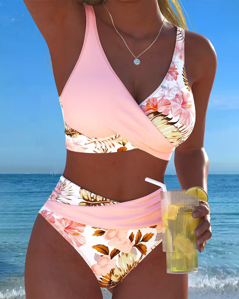 Bikini - Contrasterende Bloemenprint en Opening - Image 1