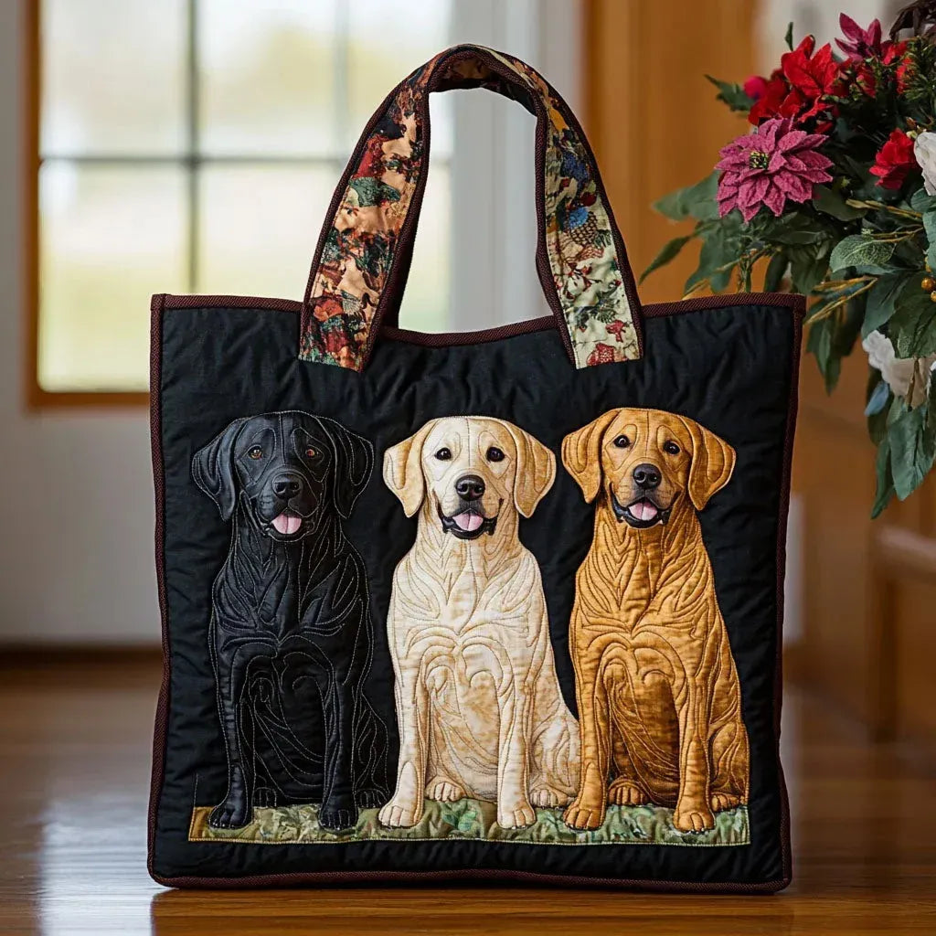 Borsa Artigianale con Tre Labrador - Image 1