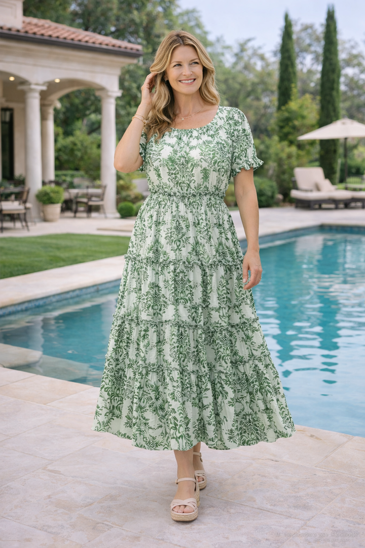 Klara – Chic Boho Maxi Ruha Nyakpánttal