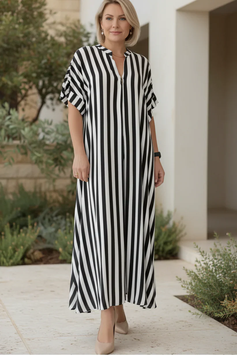 Amelie | Csíkos Maxi Ruha