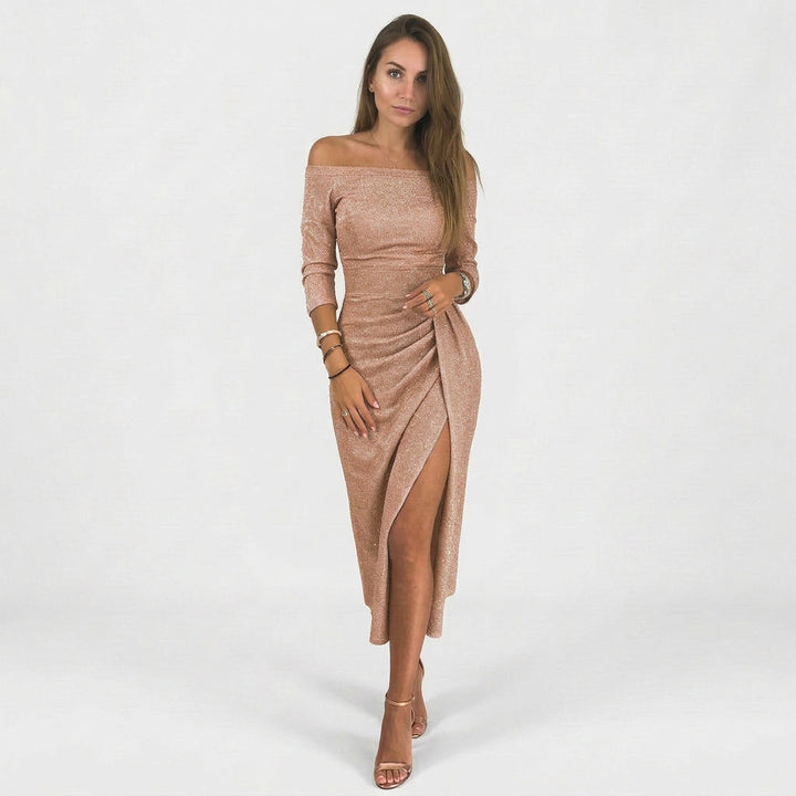 Natália - Elegáns, vállakat szabadon hagyó ruha