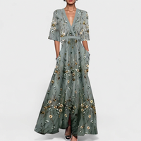 Rute - Elegáns virágmintás maxi ruha